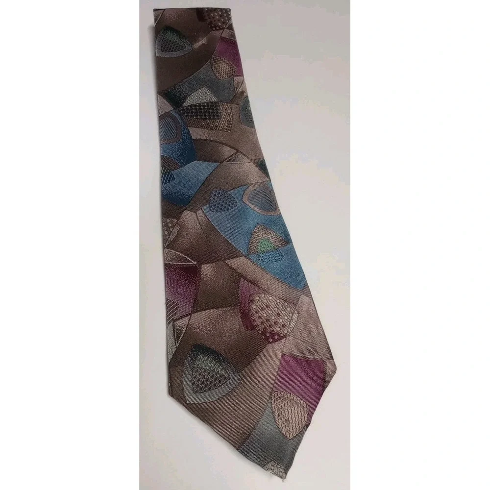 Men's Polyester‎ Abstract Blue Purple Tie